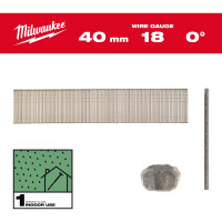 Stauchkopf-Nägel 18 Gauge für M18FN18GS & M18CN18GS, 1.05 x 1.25 x 40 mm verzinkt, 0°, Milwaukee