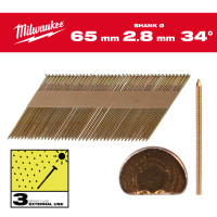 D-Kopf-Nägel für M18FFN, 7.4 x 2.8 x 65 mm, Ringsc