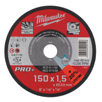 SCS41 1 mm, Metalltrennscheibe PRO+ 150 mm, Milwaukee