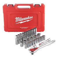 Ratschen- und Steckschlüsseleinsatz Set 1/2" metri