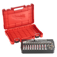 Ratschen- und Steckschlüsseleinsatz Set 1/2" metri