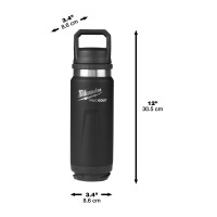 ?PACKOUT Thermosflasche , 530 ml mit Schraubdeckel, schwarz,