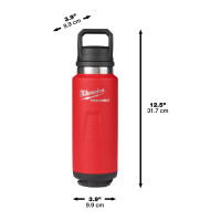 ?PACKOUT Thermosflasche , 1065 ml mit Schraubdeckel, rot, Mi