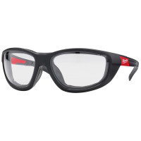 Premium Schutzbrille, klar, mit abnehmbarer Schaumstoffaufla