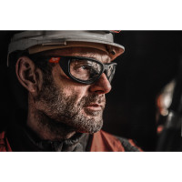 Premium Schutzbrille, klar, mit abnehmbarer Schaumstoffaufla