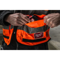 Premium Warnschutzweste orange, Größe 2XL/3XL, Mi