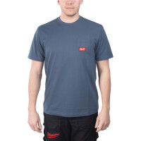 WTSSBLU-M, Arbeits-T-Shirt blau mit UV-Schutz, Milwaukee 1
