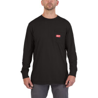 WTLSBL-M, Arbeits-Langarm-Shirt schwarz mit U