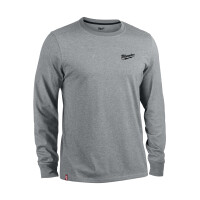 HTLSGR-S, Hybrid-Langarm-Shirt grau, Milwaukee 4