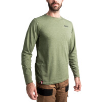 HTLSGN-S, Hybrid-Langarm-Shirt grün , Milwaukee 2