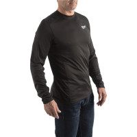 Funktions-Langarm-Shirt schwarz mit UV-Schutz, WWLSBL-M, Mil
