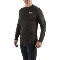 WWLSBL-XL, Funktions-Langarm-Shirt schwarz mit UV-Schutz, Mi