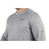 WWLSG-S, Funktions-Langarmshirt grau mit UV-Schutz, Milwauke