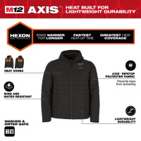 12 V Akku-Heiz-Steppjacke Herren schwarz, ohne Akku u. Ladeg