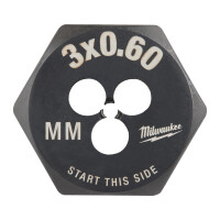 Gewindeschneideisen, M3x0,60 mm , Milwaukee