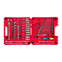Ratschen-, Steckschlüssel- und Maulschlüssel-Set, 
