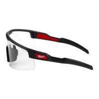 Schutzbrille mit großem Sichtfeld, klar, kratzfest u. 