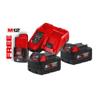 M18 NRG Pack Starterset 18 V, mit 2x 5.0 Ah Akku...