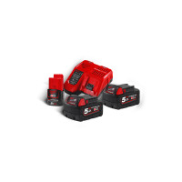 M18 NRG Pack Starterset 18 V, mit 2x 5.0 Ah Akku & Schne