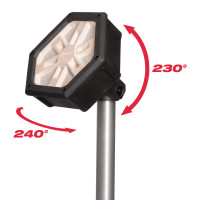 Akku-Baustrahler, mit 2x 5.0 Ah Akku & Ladegerät, M