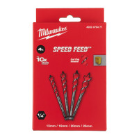 SPEED FEED Holzbohrer Set 4-teilig, 13/16/20/25 mm, Milwauke
